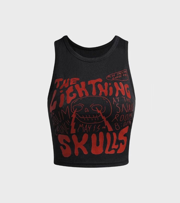 Red Skeleton - Crop top